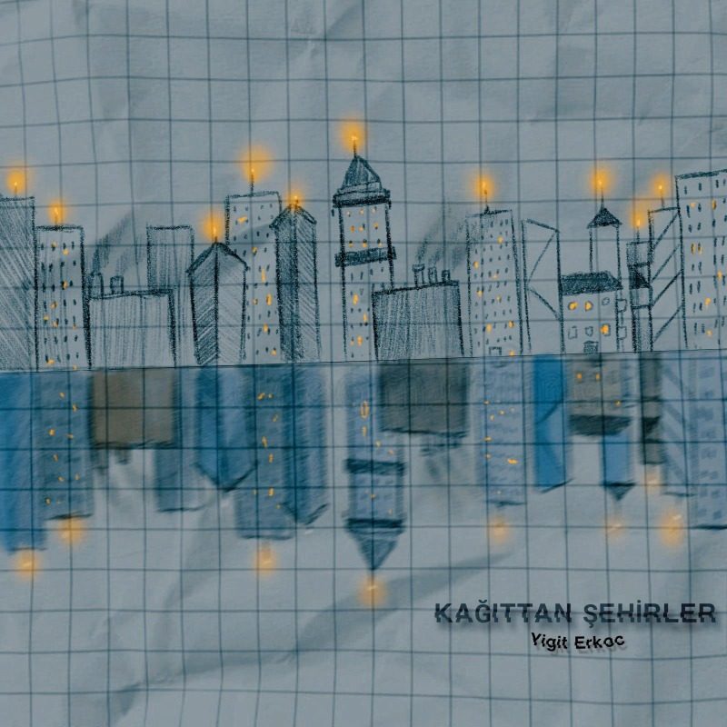 Cover artwork for 'Kağıttan Şehirler' by Yigit Erkoc